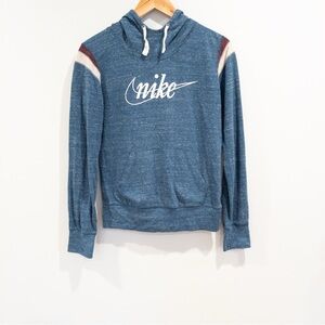 Nike Blue Hoodie with White Logo